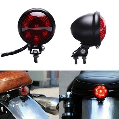 2023 New 1pcs Motorcycle accessories Retro Modified LED taillights Cruise metal brake lights Running lights Round taillights