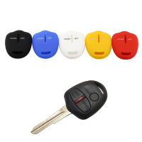 【CW】Silicone Key Case Cover Fit for Mitsubishi Lancer EX ASX Outlander Galant Pajero 2 Buttons Remote Car Key Accessories