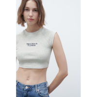 Zara Embroidered Slogan Top N014-6