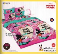 TOTO ?MK42? มิกกี้เม้า mickey mouse ชุดผ้าปูที่นอน ชุดเครื่องนอน ผ้าห่มนวม  ยี่ห้อโตโตแท้100%