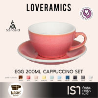 LOVERAMICS ชุดแก้วกาแฟเซรามิค Egg 200ml Cappuccino Cup Set (Cup&amp;Saucer) - Potters Colours