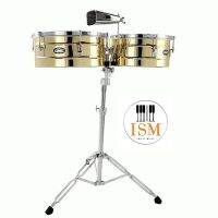 CMC กลองทิมบาเล่ 14"-15" Timbales 14"-15" สี Brass Free ขาตั้ง + คาวเบล + ไม้ตี