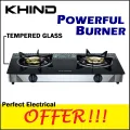 Khind Tempered Glass Stove GCG6311 Table Top Gas Cooker Powerful Burner Dapur Gas. 