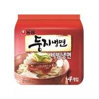 ?Import Item? 둥지 동치미물냉면 บะหมี่เย็นกึ่งสำเร็จรูป Nongshim Cold Noodles 162g*4เผ็ด Spicy