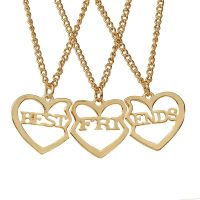 Fashion Best Friends Broken Heart Pendant Necklace Fashion 3pcs/set Stitching Best Friends Forever Girlfriend Couple Necklace