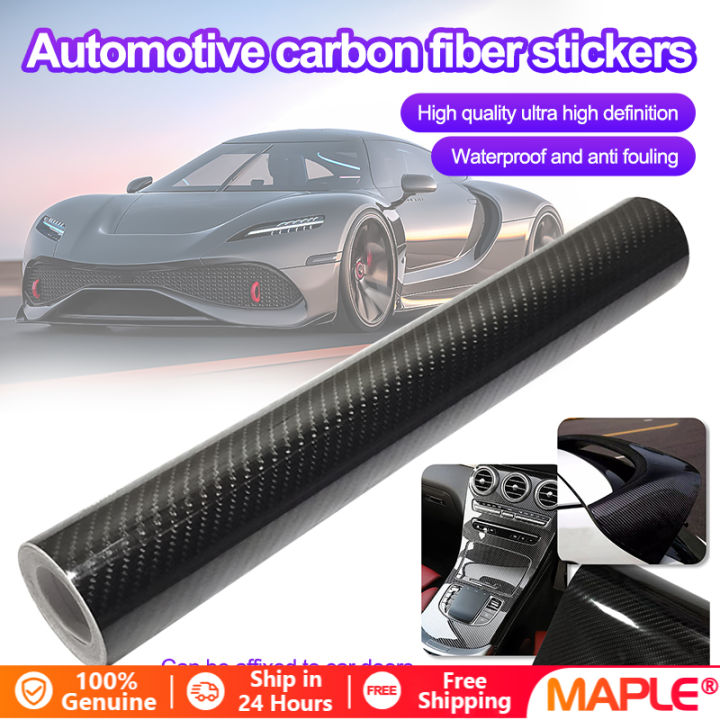 Car Motorcycle Decal Multi Size Waterproof Free Scraper 7D Car Carbon ...