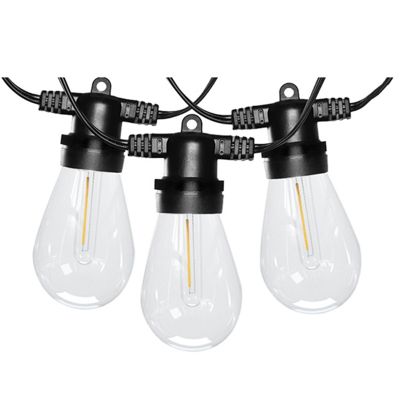 15Metre 15LED String Lights, S14 Commercial Grade Patio Light,String Lights Outdoor Listed for Backyard Decor,