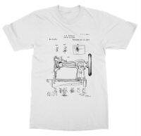 Sewing Machine Patent T-shirt Pattern Singer Diy Invent New Advance Trademark 2019 Summer T Shirt Men O-neck Print Tee Shirt XS-6XL