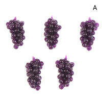 【Home Depot】zhuying 5ชิ้น/เซ็ตตุ๊กตาผลไม้องุ่นมินิผลไม้จำลอง TPR Soft grape ข้าวโพดขนาดเล็ก