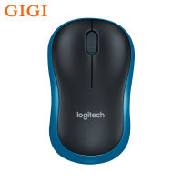 GIGI Logitech M186เมาส์ออปติคอล2.4กิกะเฮิร์ตซ์ไร้สาย USB 1000จุดต่อนิ้วเมาส์ Opto-อิเล็กทรอนิกส์ทั้งมือเมาส์สำหรับสำนักงานบ้านแล็ปท็อป