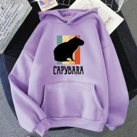 Sudadera con capucha de dibujos animados para hombre y mujer, Jersey Unisex de manga larga con estampado de animales, Capybara, roedores, agua, Y2k