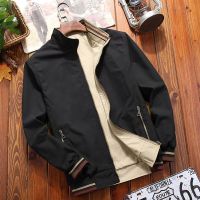 2023 Mens Windbreaker Double-sided Wear Jackets Men Baseball Pilot Bomber Stand Collar Jacket Hip Hop Streetwear Coat