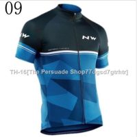 ☇ Ready Stock New Style Summer MTB Bike Cycling blue Breathable Clothes Short-sleeved Bicycle NW Cycling jersey