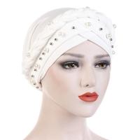 【CW】 Fashion Pearls Muslim Scarf Hijabs Hat Turban Wrap Cap Headscarf Hair Accessories