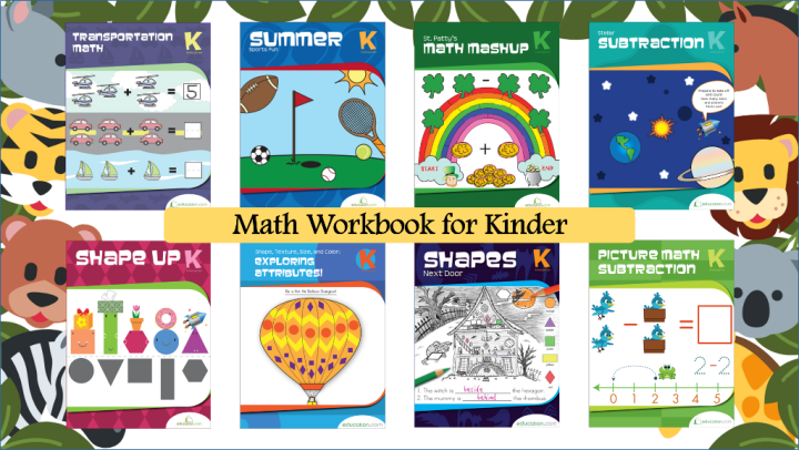 Kindergarten Math Activity Workbook/Booklet (Homeschool Learning ...