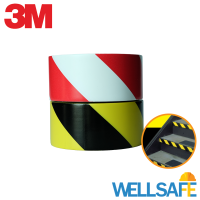 3m เทปไวนิลตีเส้นพื้น ขนาด 50mm x 33m สีเหลือง-ดำ, ขาว-แดง รุ่น 766, 767 Vinyl tape marking tape 3m สติ๊กเกอร์ตีเส้น