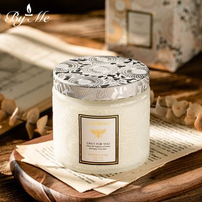 BYME large relief cup manually soy wax candles creative bedroom scented candle birthday gift