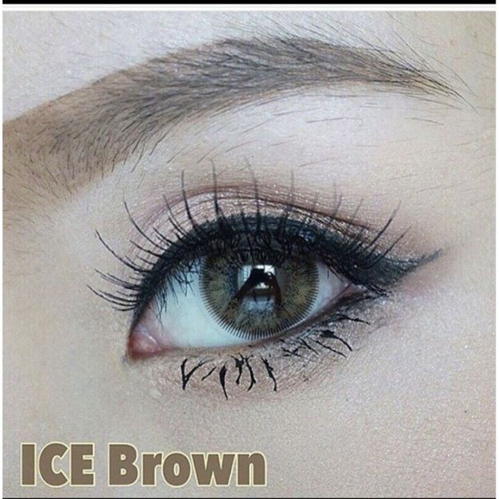 Ice brown dreamcolor1 สินค้าได้รับมาตราฐานผ่าน อย.100% (แฟชั่น สำหรับสายตาปกติ)