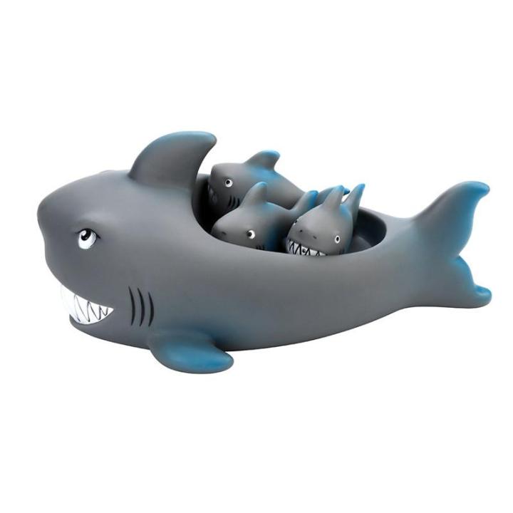 baby-floating-bath-tub-toy-rubber-shark-for-family-bathtub