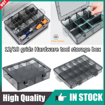Adjustable 8 Grids Compartment Plastic Storage Box Screw Holder