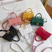 European and fashion bags for women 2022 new high-end b home crocodile hourglass bag shoulder crossbody