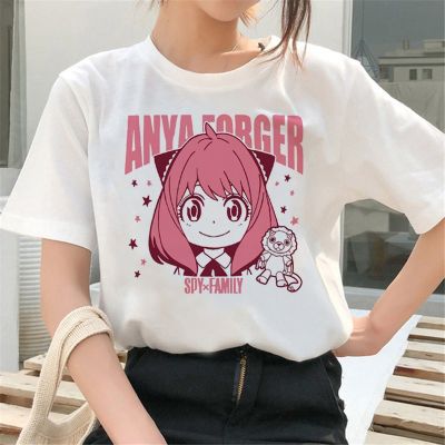 Japanese Anime Spy X Family T-shirt For Women Grunge Cartoon T-shirt Graphic Tees 100% Cotton Gildan