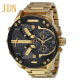 Men Premium Mechanical Watch Three-eye Chronograph Stopwatch Automatic Date Display Rugged Crystal Dial Window Waterproof Watch