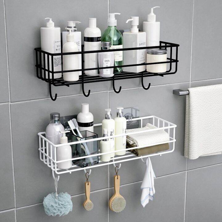 JapaneseStyle Wrought Iron Bathroom Shelf WallMounted Shower Gel