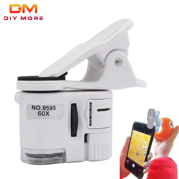  80-120X Clip-On LED Cell Phone Microscope Mini Smart