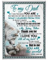Wolf father &amp; son blanket you are the world I love you