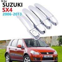 ชุดตกแต่งฝาครอบมือจับประตูรถ ABS Chrome สำหรับ SX4 Suzuki Fiat Sedici Maruti 2006 ~ 2013 2012 2011สติกเกอร์แต่งรถอุปกรณ์เสริม