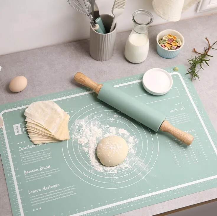 Silicone world Kneading Dough Mat Silicone Baking Mat Pizza Cake