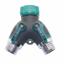 3/4 inch Hose Connector Garden Hose Splitter 2 Way Garden Water Connectors For Lawn Garden Irrigation