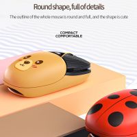 Three-Mode Mouse 2.4G Wireless Mouse Bluetooth Mouse Cute Cartoon Mice Ergonomic 3D Office Mouse For Kid Girl Gift PC Tablet