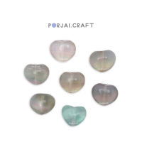 Rainbow Fluorite Heart Bead ลูกปัดหัวใจเรนโบว์ฟลูออไรต์