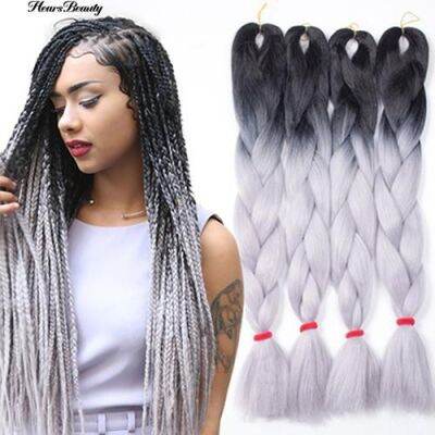 1 ชิ้นสตรีชาวแอฟริกัน Blackman Gradient Braid Hair Extension วิกผมปักลาย