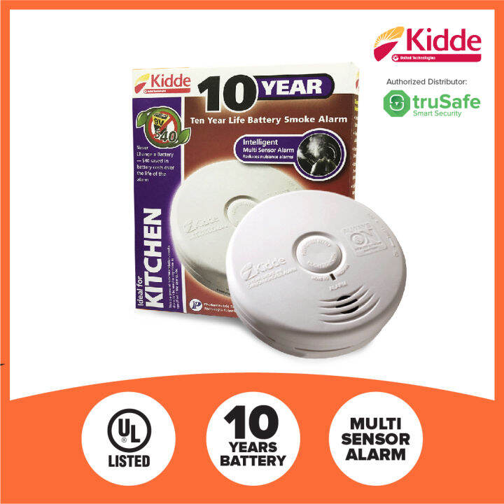 KIDDE WorryFree Carbon Monoxide and Smoke Detector 10 Years Battery