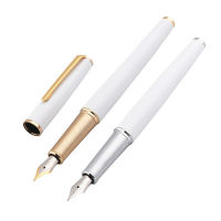 New Jinhao 95 White Fountain Pen Financial Business Office Student School Stationery Supplies Ink Pens