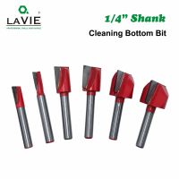 【CW】 LAVIE 1/4 Shank Wood Cleaning Bottom Bit Straight Router Milling Cutter Woodworking Bits Machine MC01110