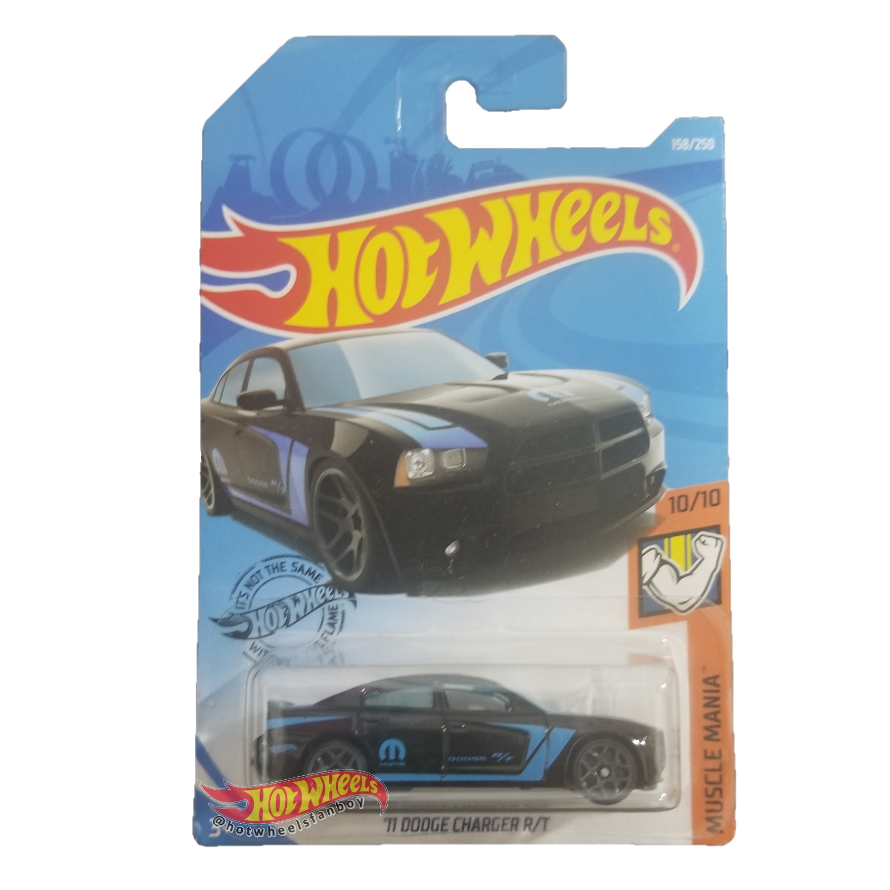 2019 HOT WHEELS MUSCLE MANIA 10/10 '11 DODGE CHARGER R/T BLACK 158/250 