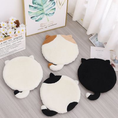 【CW】♤﹊  Shaped Cushion with Faux Fur Cover for Office Wheelchair Lower Back   Tailbone TJ951