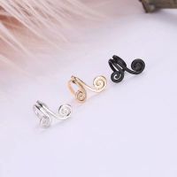 【cw】 Japanese and Korean Simplicity Fashion Tight Hoop Sun Wukong Ear Clip Korean Flower Style Non-Piercing Earrings Single Price