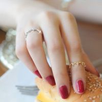 Fashion worthy zircon ring small fresh temperature crown ring 指环