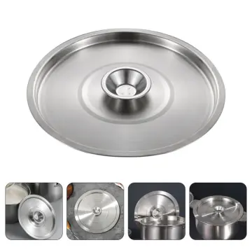 OUNONA Universal Pans Lid Metal Pan Lid Frying Pan Cover Hot Pot