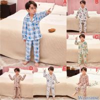 【Ready Stock】 ¤✥ C22 Kids Cotton Baju Tidur Sleepsuit Children Cute Mickey Cartoon Print Sleepwear Baby Pyjamas Set Long Sleeve Boys Pajamas Suit