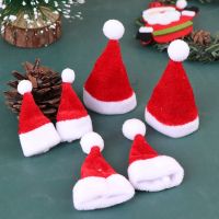 【CW】 Sombrero de Papá Noel en miniatura de 2 piezas accesorios para muñecas sombrero rojo decoración del hogar sombrero de Navidad para niños regalo de Navidad