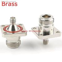 ✾☁ 1Pcs L16 N Female To SMA Female 4Holes Flange Connector N To SMA 4Hole Flange with O-ring Washer Flange Water Proof Panel Mount