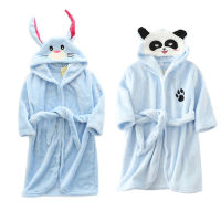 Baby Flannel Pajamas Robes Childrens Pajamas 2021 New Winter Boys Hooded Bathrobe Baby Girls Homewear Clothing Kids Jacket Coat