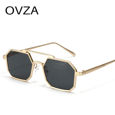 OVZA แฟชั่นสี่เหลี่ยมผืนผ้าผู้หญิงแว่นตากันแดดแบรนด์ดีไซเนอร์ 2023 แว่นตาผู้ชายคานคู่กรอบโลหะ S1041