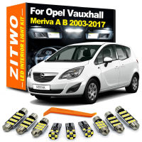 ZITWO LED ภายในหลอดไฟชุดสำหรับ Opel Vauxhall Meriva A B 2003 2005 - 2011 2014 2015 2016 2017โคมไฟมารยาทอุปกรณ์เสริม